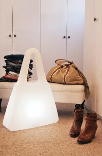 Auenleuchte Tasche, Hhe 70cm, Farbe: wei