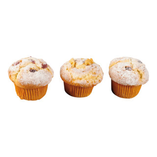 Muffins 3pcs./bag, foam     Size: muffin 8,5x7cm    Color: natural