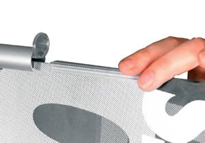 Posterschiene TipLock, silber,  Lnge: 800mm