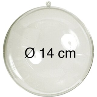 Kunststoffkugel 2 Hälften transparent Ø 14 cm
