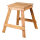 Stool  - Material: wood - Color: brown - Size: 40x36x36cm
