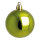 Weihnachtskugeln, hellgrün glänzend      Groesse:Ø 6cm, 12 Stk./Blister   Info: SCHWER ENTFLAMMBAR
