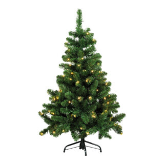 Noble fir 112 tips - Material: 100 LED 8 programs metal stand vinyl foil - Color: green/white - Size: Ø 80cm X 120cm