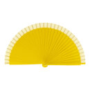 Fan  - Material: paper wood - Color: yellow - Size: 40x23cm