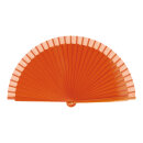 Fan  - Material: paper wood - Color: orange - Size: 40x23cm