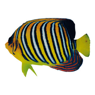 Tropenfisch beidseitig bedruckt, Holz, mit Aufhänger Größe:50x30cm Farbe: gelb/schwarz    #