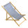 Liegestuhl gestreift, Holz, Baumwolle     Groesse: 25x52cm    Farbe: weiß/blau