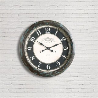 Große Vintage Uhr 82 x 82 x 9cm, schwarz
