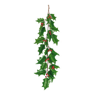 Ilexgirlande mit Beeren     Groesse: 180cm    Farbe: grün/rot