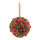 Tannenkugel geschmückt, Kunststoff     Groesse: Ø 30cm    Farbe: rot/grün
