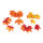 Maple leaves 72pcs./bag - Material: artificial silk - Color: red/green - Size: Ø 15cm