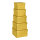 Boxen 5 Stk./Satz, quadratisch, nestend, Pappe     Groesse:12,5x12,5x9cm - 18,5x18,5x11cm    Farbe:gold