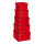 Boxen 5 Stk./Satz, quadratisch, nestend, Pappe Abmessung: 15,5x15,5x10cm - 18,5x18,5x11cm Farbe: rot