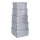 Boxen 5 Stk./Satz, quadratisch, nestend, Pappe     Groesse:20x20x11,5cm - 26x26x13,5cm    Farbe:silber