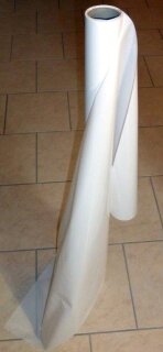 Biertischfolie wei 100cm breit, 50lfm; B1 DIN 4102 - schwer entflammbar