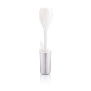 Tulip Salatbesteck Set, Farbe: wei, silber