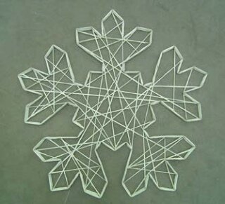 Fiberglas 2D Schneeflocke "A"