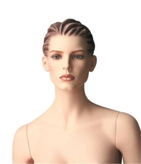 Mannequin Betty skulpturierte Haare mit Make-up
