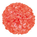Blütenhalbkugel, mit Hänger, Kunstseide, Ø 25cm,  orange