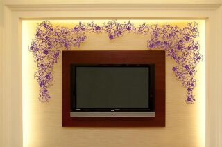 Peony Flowers clear purple - Blumen zum Stecken f. Wall Deco clear purple