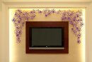 Peony Flowers clear purple - Blumen zum Stecken f. Wall Deco clear purple