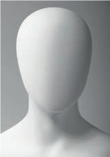 Mannequin Abstract Metro Herr wei/grau matt, mit abstraktem Kopf