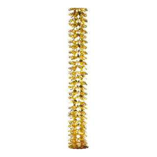 Bogenausziehgirlande Metallfolie     Groesse:Ø 20cm, 270cm    Farbe:gold   Info: SCHWER ENTFLAMMBAR