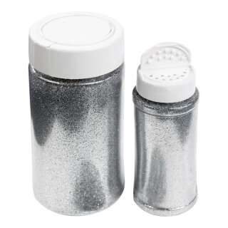 Glimmer in Streudose 110g/Dose, Kunststoff     Groesse:     Farbe: silber