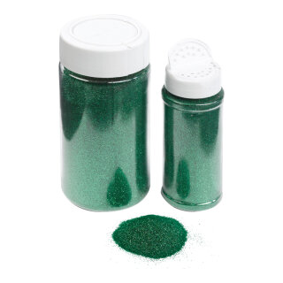Glitter in shaker can 250g/can - Material: plastic - Color: green - Size: