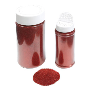 Glitter in shaker can 250g/can - Material: plastic - Color: red - Size: