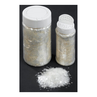 Coarse glitter in shaker can 250g/can - Material: plastic - Color: white - Size: