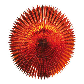 Spitzschnittfächer Metallfolie, schwer entflammbar     Groesse: Ø 60cm    Farbe: rot