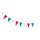 Pennant banner "France" 16-fold - Material: weatherproof PVC - Color: blue/white/red - Size: 27x400cm