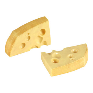 Cheese pieces 2pcs./bag, plastic     Size: 11x15cm    Color: yellow