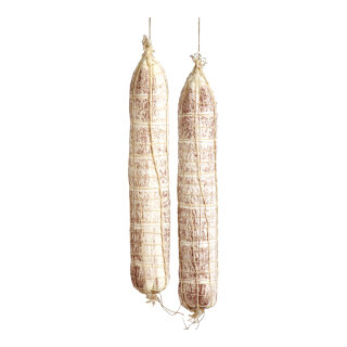 Salami 2pcs./bag, in net, plastic     Size: Ø 7cm, 45cm    Color: white