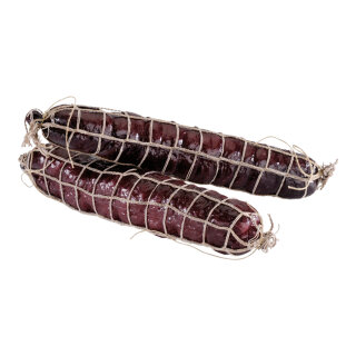 Salami 2Stck./Btl., im Netz, Kunststoff     Groesse: Ø 5cm, 25cm    Farbe: rot     #