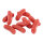 Bockwürstchen 10Stck./Btl., Kunststoff     Groesse: Ø 3cm, 12cm    Farbe: rot     #