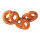 pretzel 3pcs./bag - Material: plastic - Color: brown - Size: 10x12cm