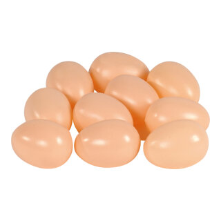 Chicken eggs 12pcs./bag, plastic     Size: 4x6cm    Color: brown