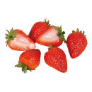 Strawberry halves 6pcs./bag, plastic 6cm Color: red/green