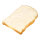Slice of toast  - Material: foam - Color: white/brown - Size: 14x12cm