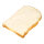 Toastbrotscheibe Schaumstoff     Groesse: 14x12cm    Farbe: weiß/braun