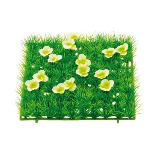 Grasplatte »Butterblumen« Kunststoff, Kunstseide Größe:25x25cm Farbe: grün/weiß    #