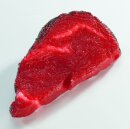 Beefsteak, roh Kunststoff     Groesse: 8x18cm    Farbe: rot