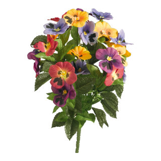 Bunch of pansies 12-fold - Material: artificial silk - Color: multicoloured - Size: 25x45cm