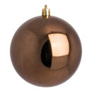 Christmas ball brown shiny 6 pcs./blister - Material:  -...