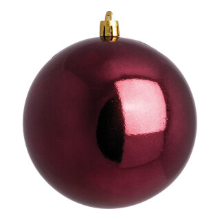 Weihnachtskugel, bordeaux glänzend      Groesse: Ø 10cm