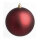 Weihnachtskugel, bordeaux matt      Groesse: Ø 10cm