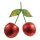 Cherries with leaves  - Material: styrofoam - Color: red - Size: Kirsche: Ø 10cm X 24cm