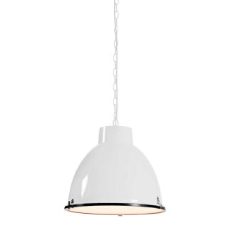 Lampe/Strahler mit 5 m Kabel,E27, 60W,39 cm Durchm., weiß, Metall